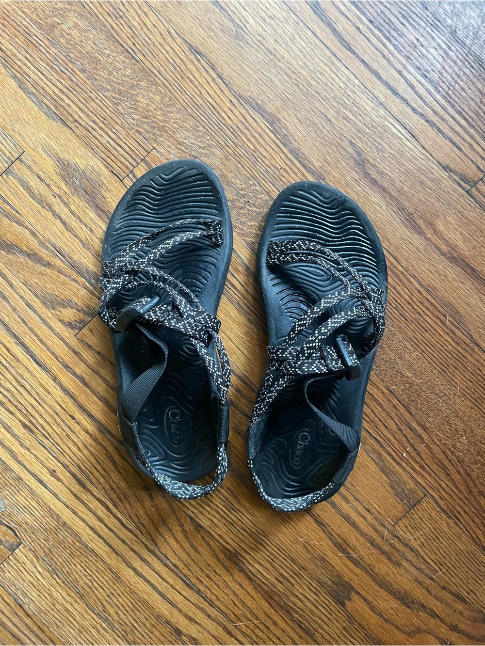 Chaco Women's Black Patterned Sport Sandals